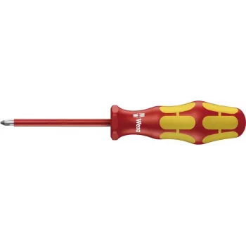 Wera VDE Phillips Screwdriver 162 i PH 2 Blade Length: 100 mm DIN ISO 8764-PH, DIN EN 60900 (05006154001)