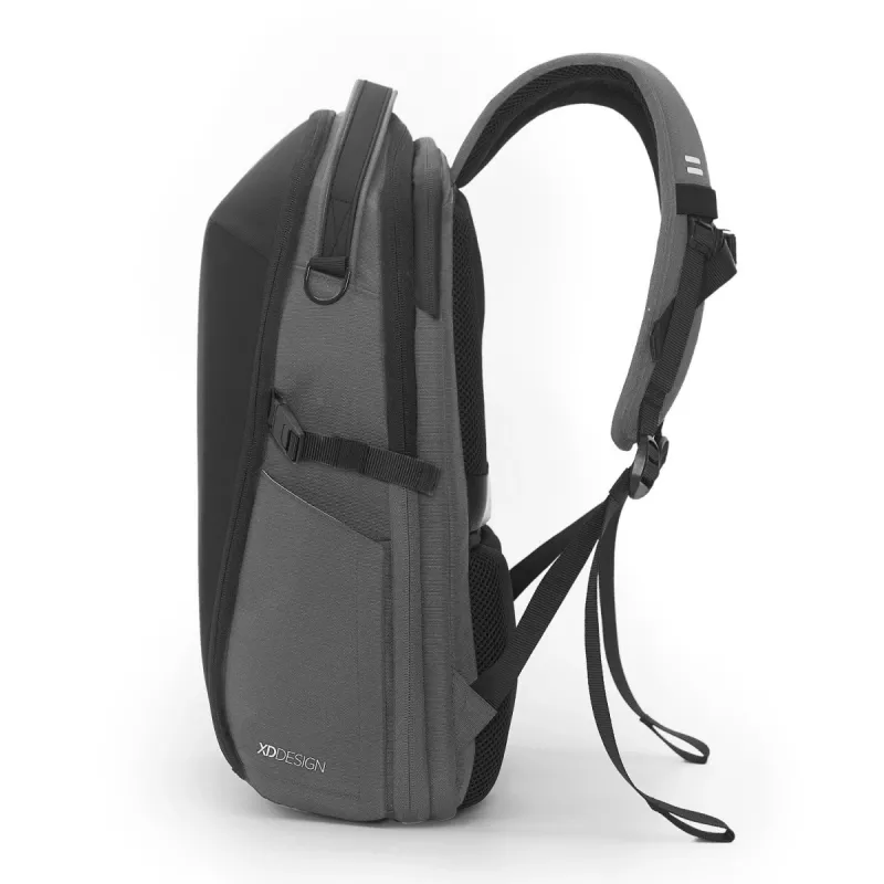 Backpack XDDESIGN Bizz Grey P705.932 — water resistant, lightweight city backpack