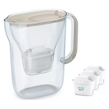 Water filter jug BRITA Style Essential 2.4 L with 3 replacement cartridges (sand)
