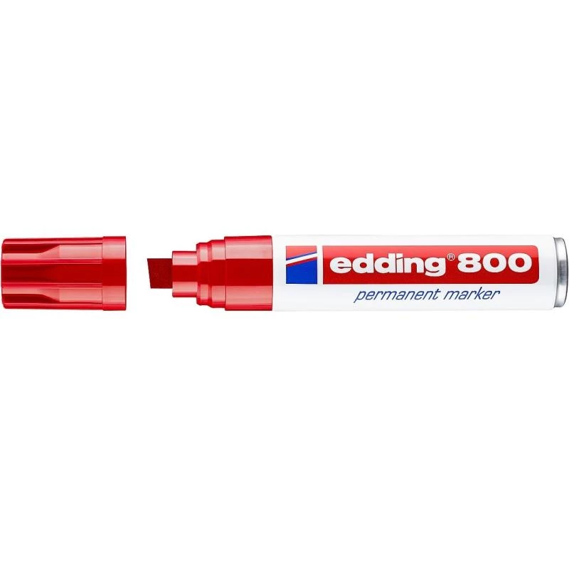 Permanent Marker Edding 800 Chisel Tip Red