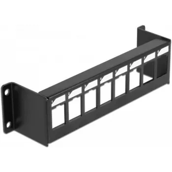 Patch panel DELOCK 86611, metal 19 inch 1U, 44 mm width, 41.6 mm height, 175 mm depth, black