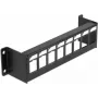 Patch panel DELOCK 86611, metal 19 inch 1U, 44 mm width, 41.6 mm height, 175 mm depth, black