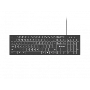 Wired keyboard NATEC HERRING GLOW US layout with white backlight
