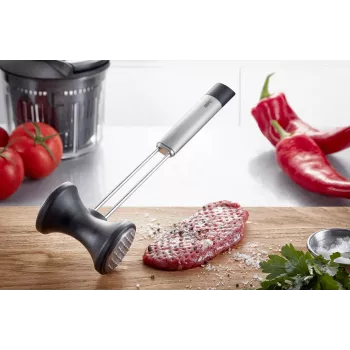 Meat tenderizer GEFU PRIMELINE 29215 — stainless steel hammer, hand tool for pounding meat