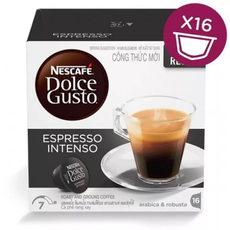 Nescafe Dolce Gusto Espresso Intenso Coffee, 16 capsules