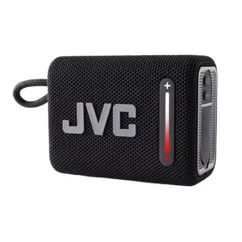 Portable speaker JVC XS-E114B, IPX6 waterproof, Bluetooth 5.3, 5 W RMS, 2000 mAh battery, FM radio, TWS, black
