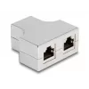 DeLOCK RJ45 Splitter T Adapter 1 x RJ45 jack to 2 x RJ45 jack Cat.5e STP