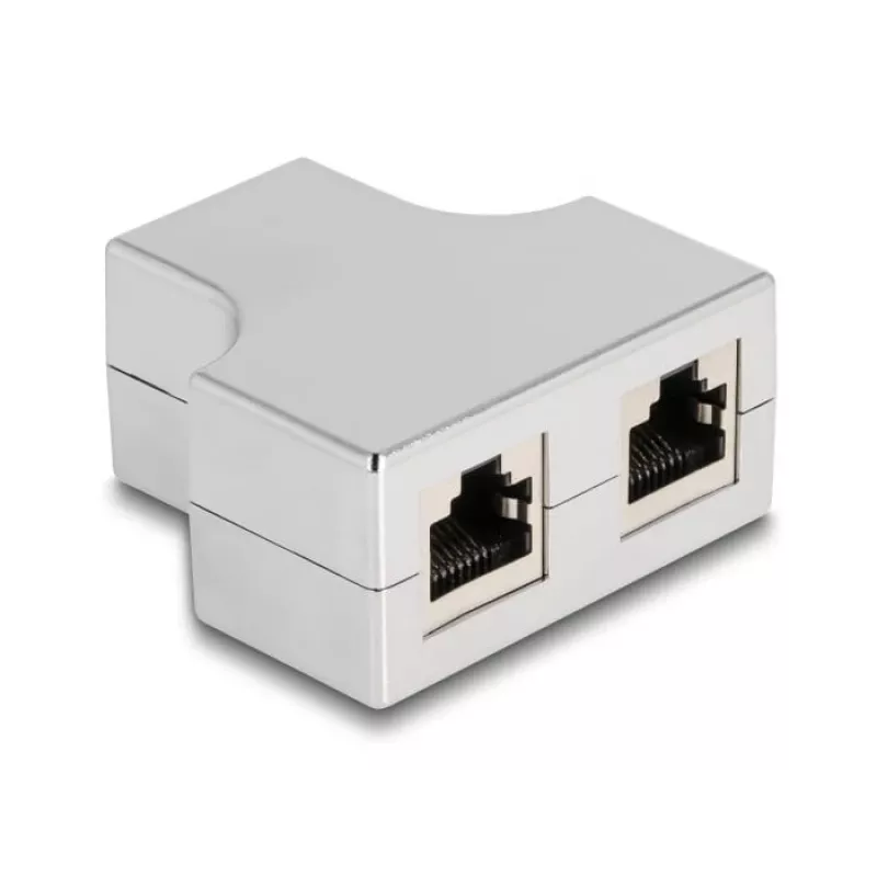 DeLOCK RJ45 Splitter T Adapter 1 x RJ45 jack to 2 x RJ45 jack Cat.5e STP