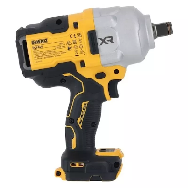 Cordless Impact Driver DeWalt DCF964NT-XJ — brushless, 18V Li-Ion, 3/4 inch chuck, 3 gears, 4 modes, max torque 1925 Nm, 1200 rpm