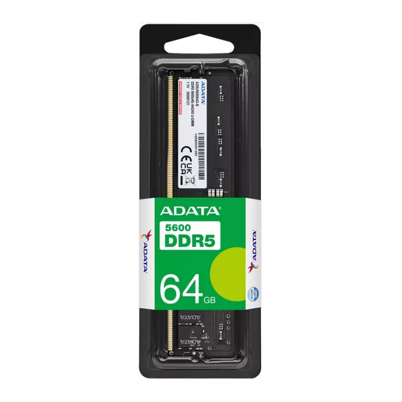 ADATA AD5U560064G-S memory module 64 GB 1 x 64 GB DDR5 5600 MT/s 288-pin DIMM
