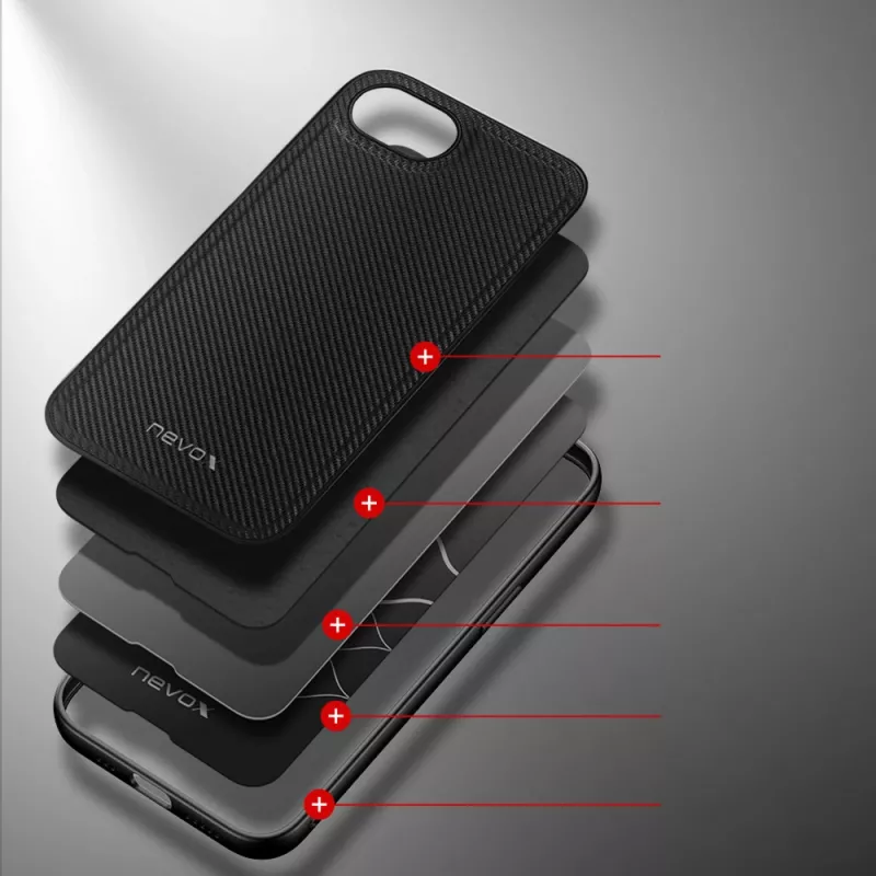 Cover Nevox 2499 Mobile Phone Case Black for iPhone 16e 15.5 cm