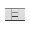 Chest of Drawers 2 Doors 3 Drawers top e shop M-MP-K-MAL-2D3S-ANTBIA — Anthracite frame, White doors, 1200×750×400 mm