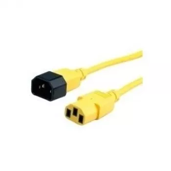 ROLINE Apparate-Verbindungskabel IEC 320 C14 - C13 gelb 1,8m