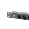 Lanberg PDU-03F-0200-BK Stromverteilereinheit (PDU) 1U Black 3 AC-Outputs (PDU-03E-0200-IEC-BK)