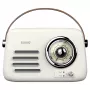 Portable radio SAVIO RS-02 — analog FM tuner, Bluetooth 5.3, USB power, 3 W, white