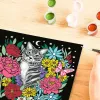 Paint-by-number kit Ravensburger CreArt Pixie Cold Cat (model 25855) – canvas painting set