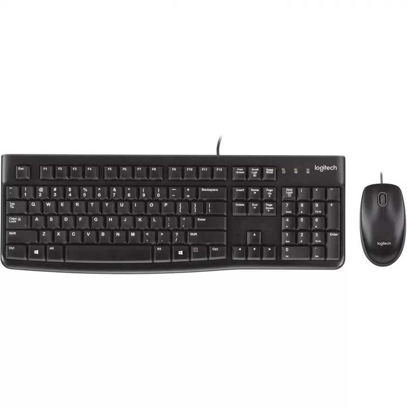 Desktop MK120, wired, USB, QWERTZ, black, mouse included