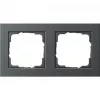 GIRA plate 0212 23 anthracite, screwless cover plate 80.8×151.9×9.3 mm