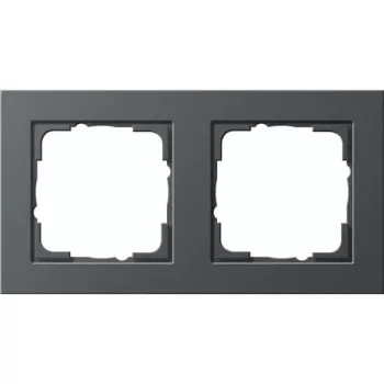 GIRA plate 0212 23 anthracite, screwless cover plate 80.8×151.9×9.3 mm