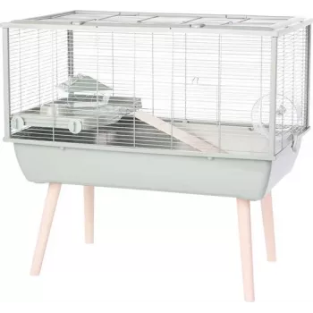 Cage ZOLUX Neolife 80 green for hamster — metal/plastic, 780×480×750 mm, 9 mm bar spacing