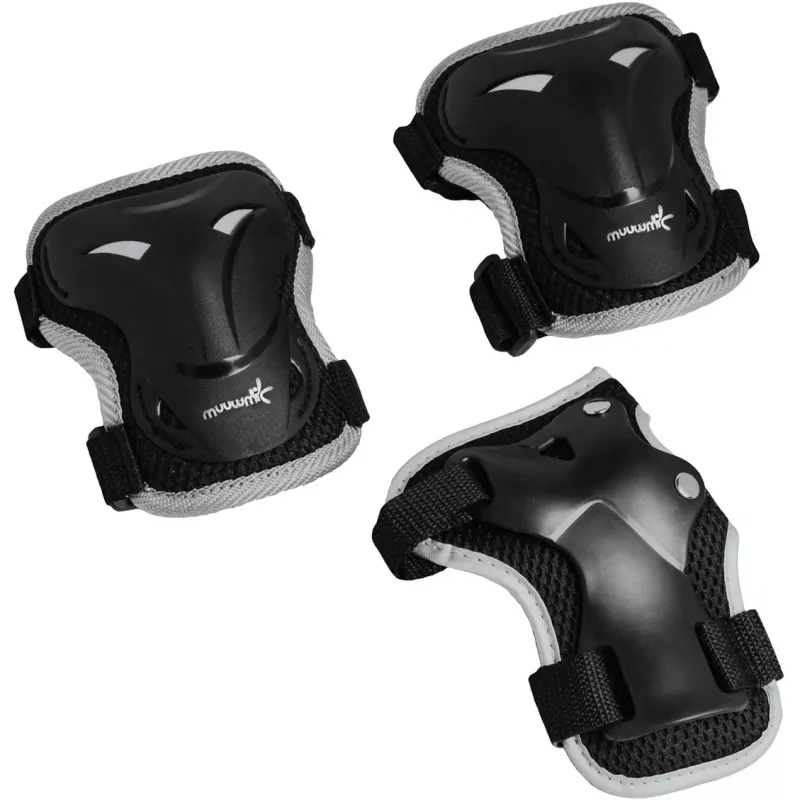 Inline skates Muuwmi 682 adjustable size 33–36 Green/Black with protector set