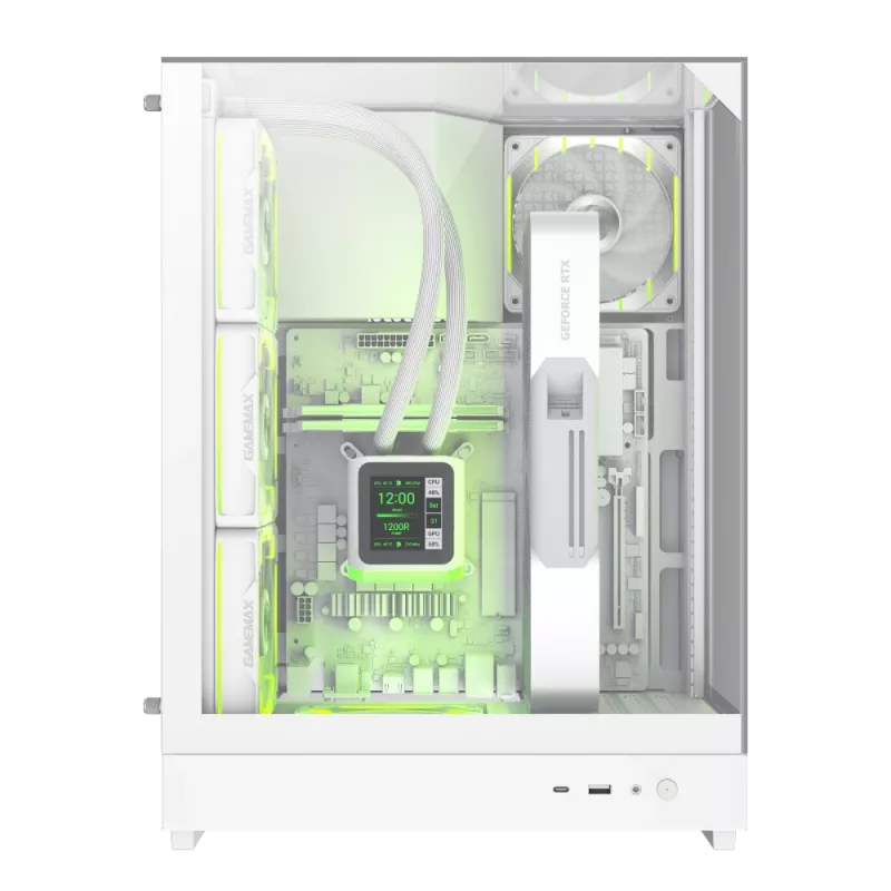 Gamemax Case | T20 WH | White | M-ATX | Power supply included No