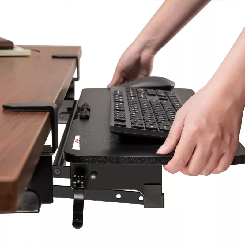 Maclean Under-Desk Keyboard Holder, Adjustable, 5kg max, 67x24cm, MC-462