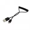 ROLINE USB 2.0 Coiled Cable - A - Micro B - ST/ST 1,0 m - Shielded - USB 2.0 Type Micro B - 1 mm - coiled (11.02.8317)