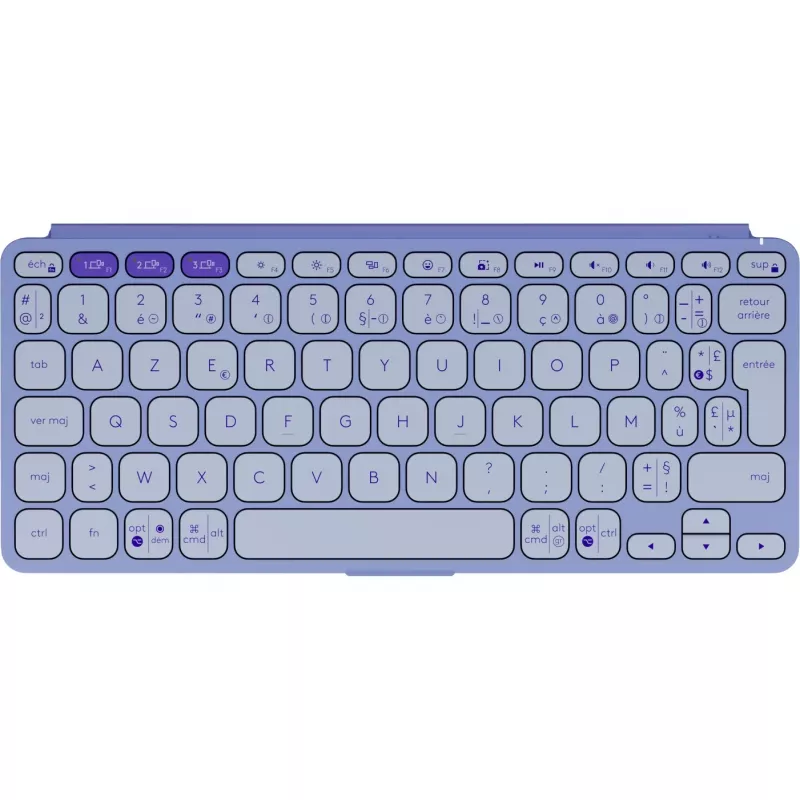 Logitech Keys-To-Go 2 Keyboard Universal Bluetooth AZERTY French Lilac