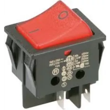 Rocker switch Bachmann 924.099 Black Red 2P