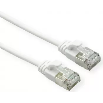 ROLINE GREEN U/FTP DataCenter Patch Cable Cat.6A (Class EA), LSOH, slim, White, 0,5 m (21.44.1700)