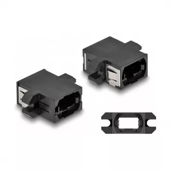 DeLOCK Optical Fiber Coupler MPO female to MPO female black