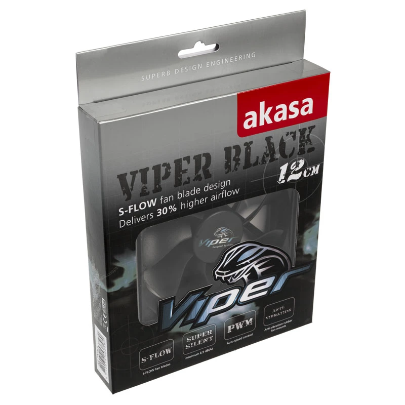 AKASA Viper 120mm Case Fan - Black