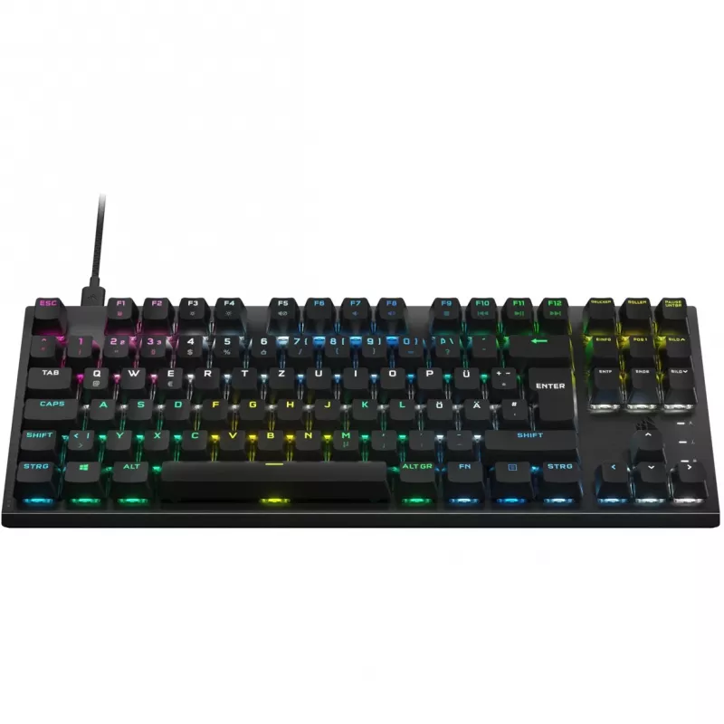 Corsair K60 PRO TKL Optical-Mechanical Gaming Keyboard, OPX Switches, RGB, Black