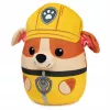 PAW Patrol Rubble Squish Plush, Official Toy from the Hit Cartoon, Squishy Stuffed Animal for Ages 1 and Up, 12”