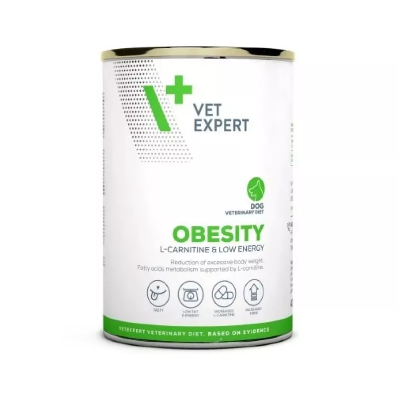 Wet dog food VETEXPERT Veterinary Diet Obesity for dogs 400 g can — poultry, adult, low fat, high moisture