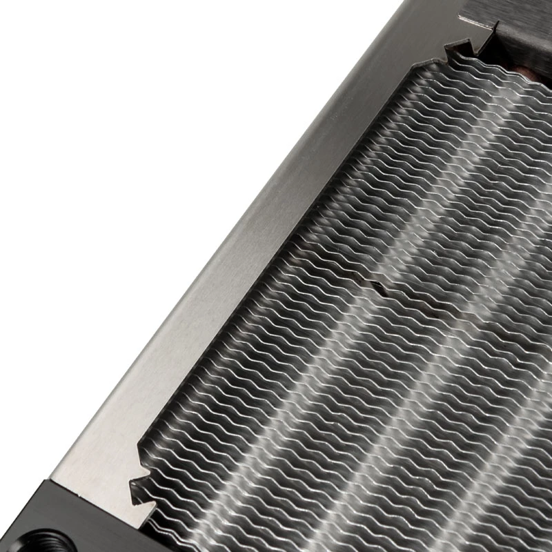 Radiator block Aqua-Computer 33701 — aluminium/copper/stainless steel, 160×140×40 mm, silver