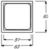Wall plate cover plate screwless Busch-Jaeger 1746/10-84 White, 63×63 mm, window 51×51 mm