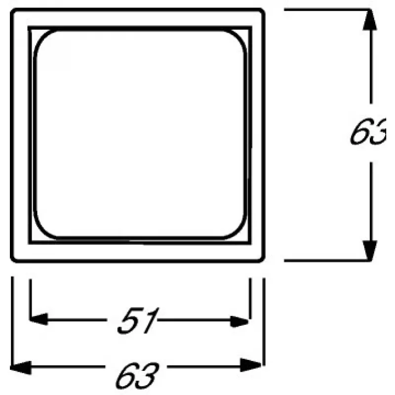 Wall plate cover plate screwless Busch-Jaeger 1746/10-84 White, 63×63 mm, window 51×51 mm