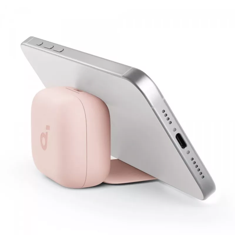 Headset Anker P30i wireless in-ear headset for calls and music, USB Type-C, Bluetooth, light pink