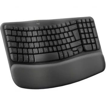 Logitech Wave Keys keyboard Office RF Wireless + Bluetooth QWERTY US International Graphite