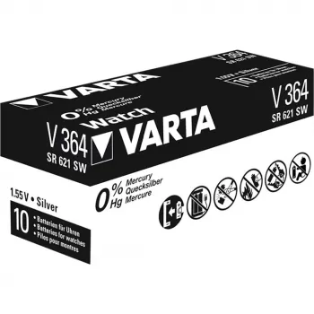 Battery Silver Oxide, Button Cell, 364, 1.55V (00364 101 111)