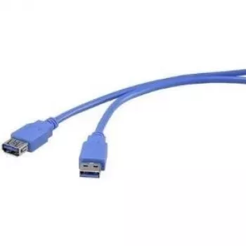 USB 3.0 extension cable Renkforce 1420710, 3 m, blue