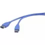 USB 3.0 extension cable Renkforce 1420710, 3 m, blue