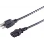 Power cable ShiverPeaks US60006 — USA (Type B) plug to IEC C13 connector, mains lead
