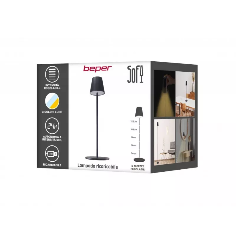 Electric kettle Beper P201UTP401 1.7L 2200W stainless-steel heating element auto shut-off