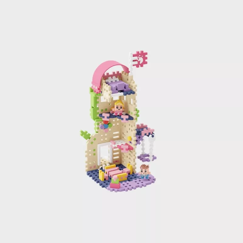 Marioinex Mini Waffle Princess Fantasy Tower Building Blocks, 148 pieces