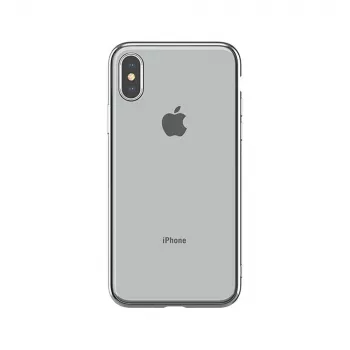 Soft case Devia for iPhone XS Max — TPU, silver, slim protective cover