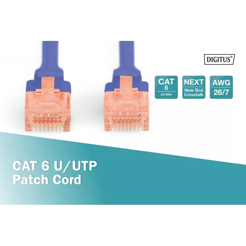 Digitus DK-1612-030/B RJ45 Network Cable Patch Cable CAT 6 U/UTP B