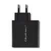 Power adapter QOLTEC 51716 — AC 220–240V to 20V 3A (63W), black, indoor universal charger